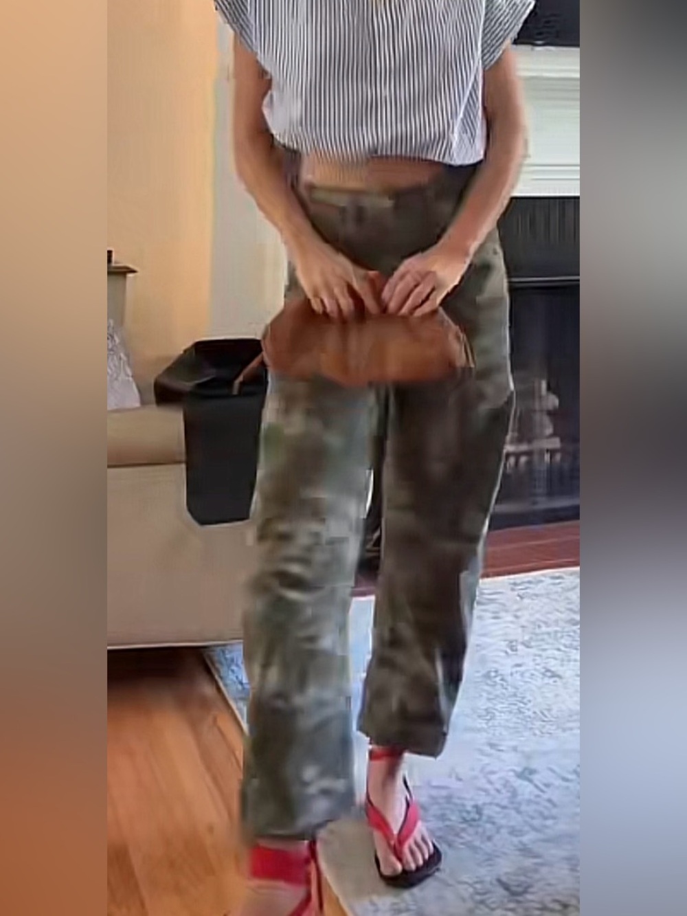 Zara Camouflage Wide Leg Pants